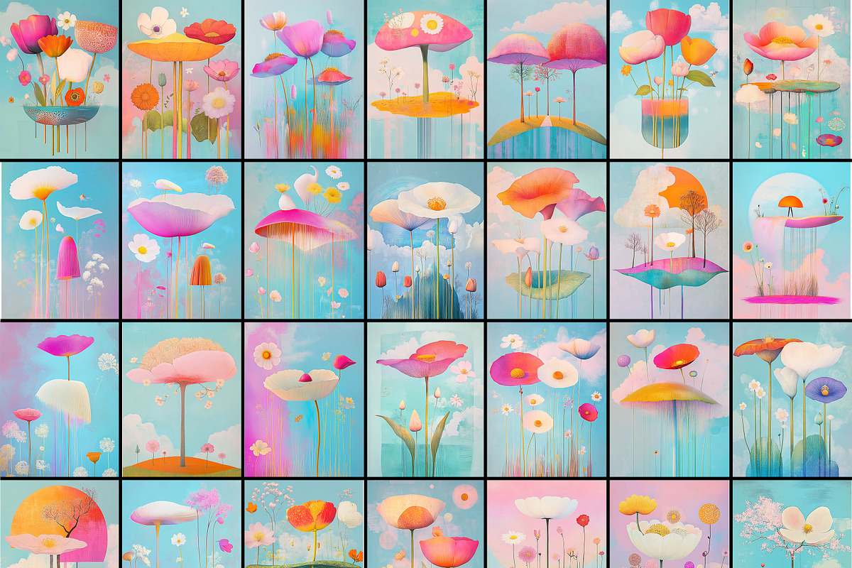 Spring Awakening Vibrant Papers, a Decorative Illustration by Fusion Dream (Photo 2 of 8)