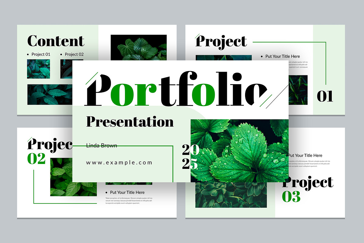 Botanic Portfolio Presentation, a Presentation Template by MightyDesign (Photo 1 of 8)