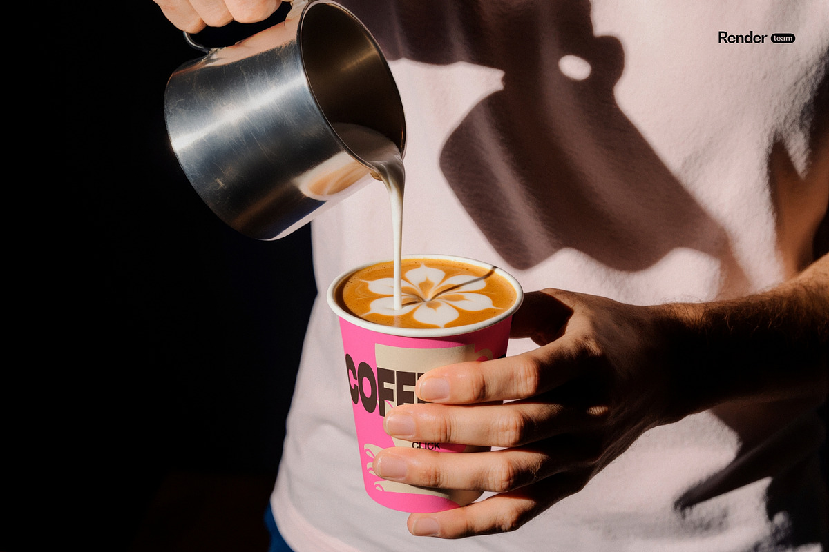 Paper Cup Mockup Set, a Packaging Mockup by Renderteam (Photo 5 of 13)