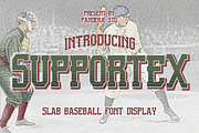 Supportex - Slab Baseball Font, a Slab Serif Font by Pandeka Studio (Thumbnail 1 of 12)
