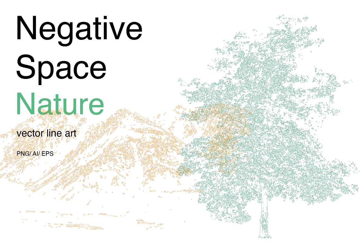 Negative Space Nature | Vector Art, a Graphic by teenyweenyday (Photo 1 of 4)
