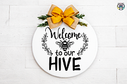 Round Welcome Sign Svg Bundle, an Object Graphic by HeyLenaArts (Thumbnail 7 of 8)