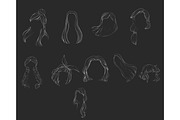 Hair Stamps Brushes Procreate, a Brush Add-On by Lucrumplus (Thumbnail 2 of 3)