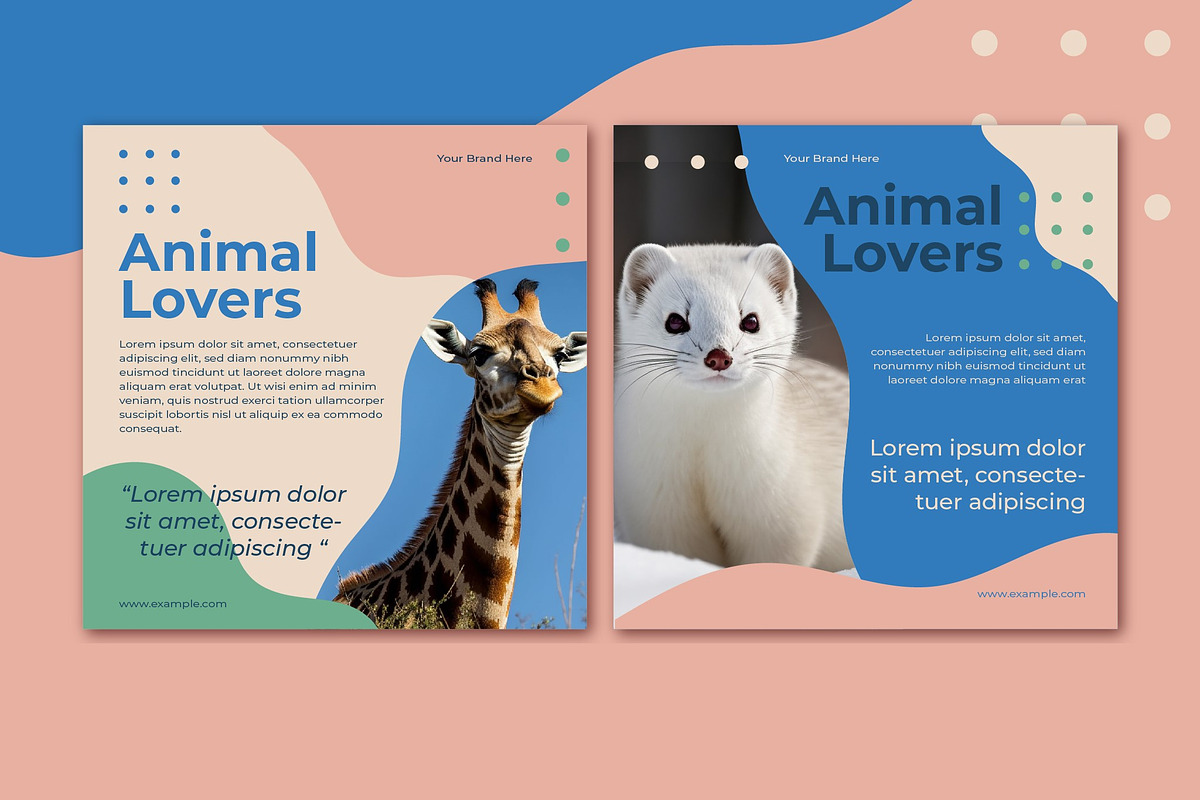 Animal Lovers Social Media Post, a Templates & Theme by studiogstock (Photo 3 of 3)