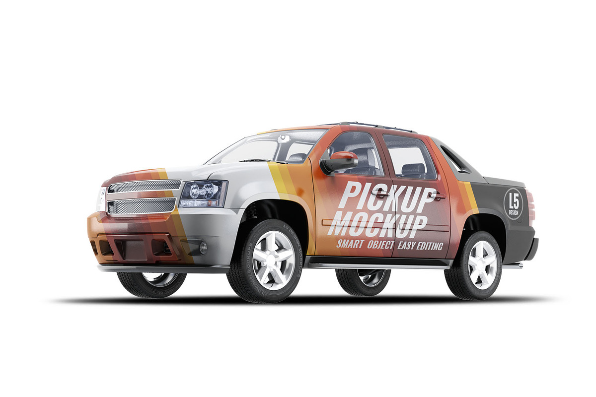 4X4 Pickup Truck Mockup, an Advertising Mockup by Xtrahive (Photo 2 of 2)