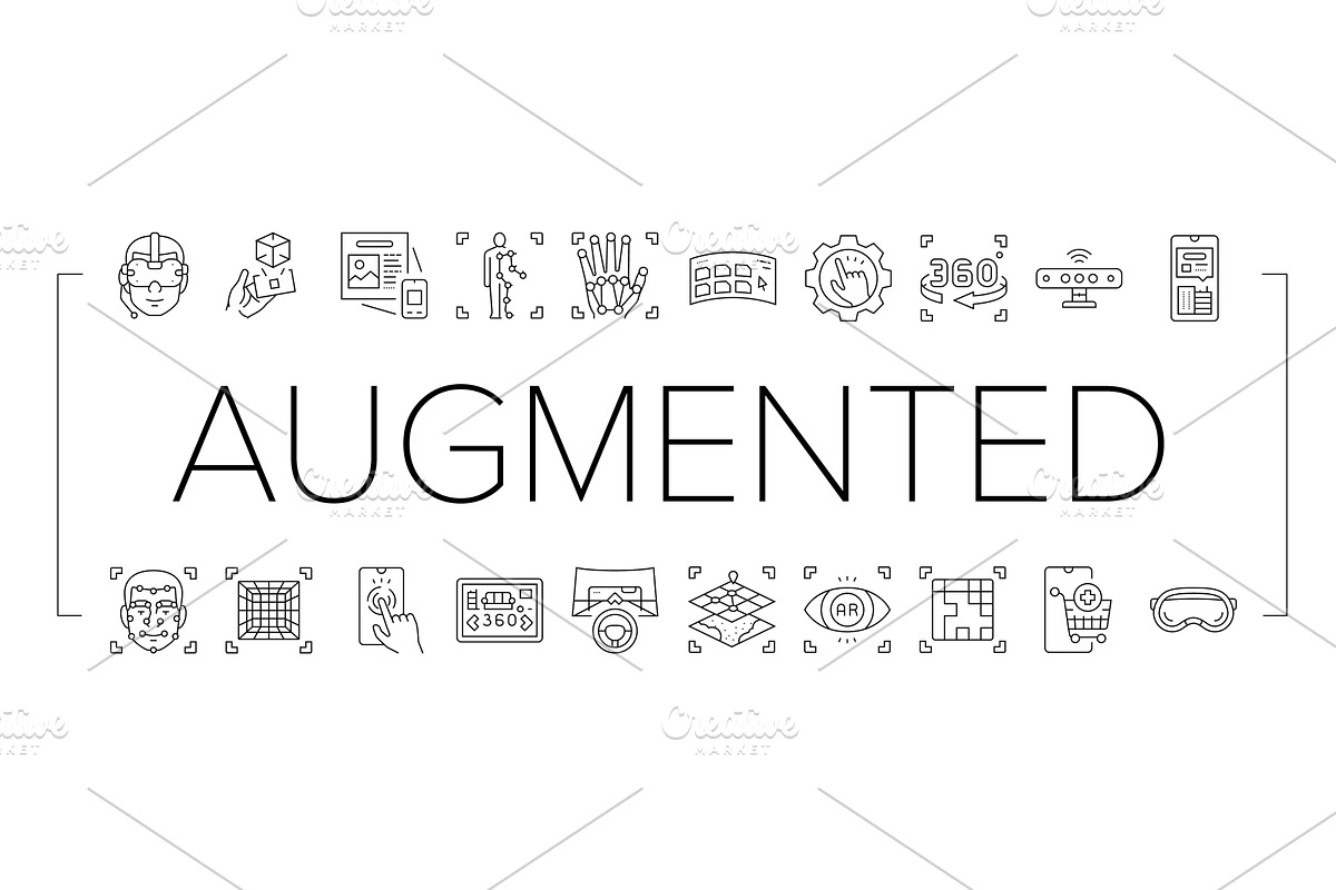 augmented reality virtual ar vr, a Technology Illustration by pikepicture