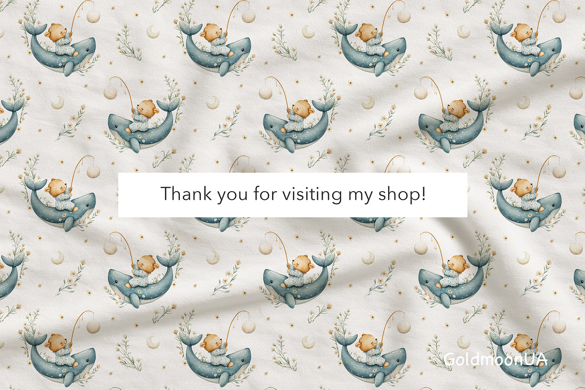 Sweet dreams Patterns & Clipart, an Animal Illustration by GoldmoonUA (Photo 5 of 5)