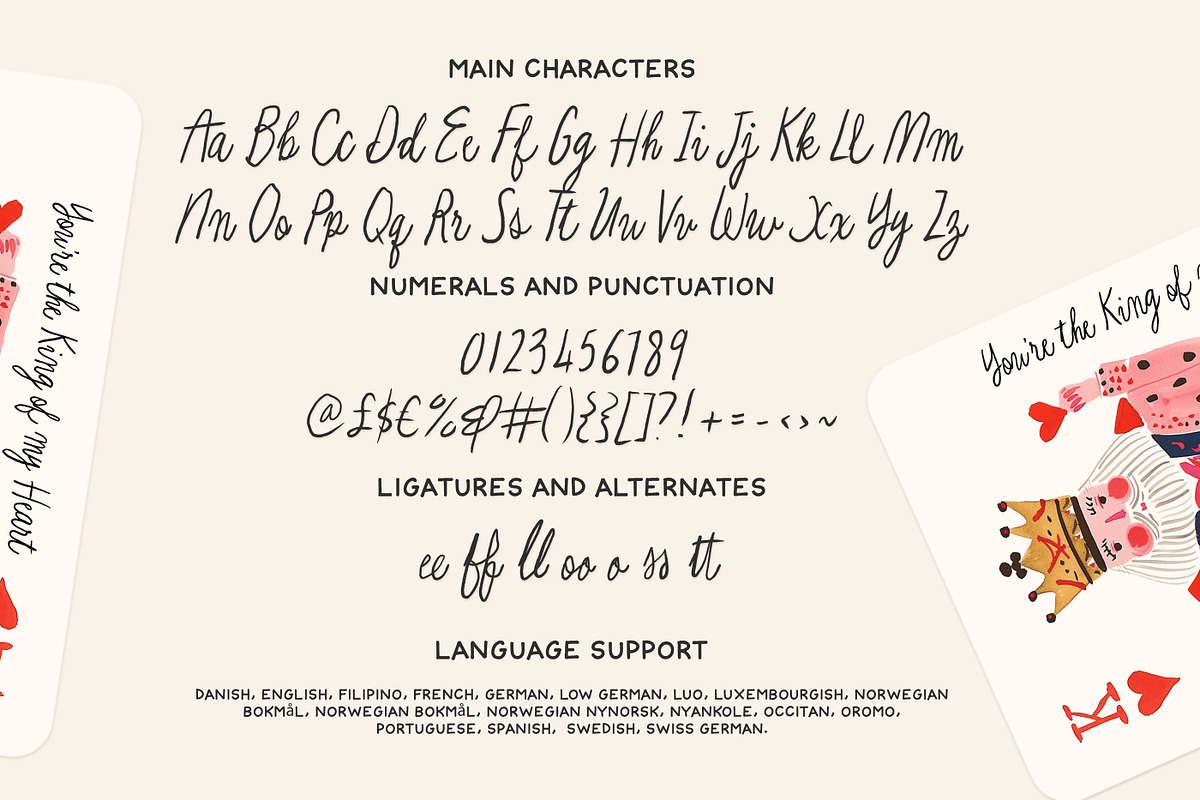 King of Hearts Script, a Font by Nicky Laatz (Photo 20 of 20)