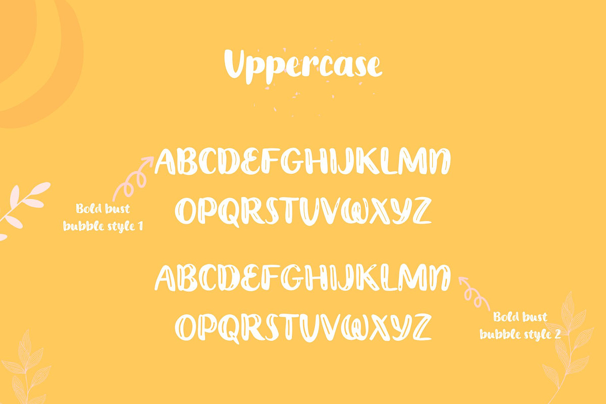 Bold burst bubble font, a Sans Serif Font by Mehul Munjani (Photo 7 of 9)
