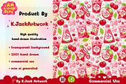 Cute Cherry Soda Seamless, a Background Graphic by K.JackArtwork (Thumbnail 3 of 8)