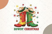 Howdy Christmas Png, an Illustration by Watercolor design (Thumbnail 1 of 6)