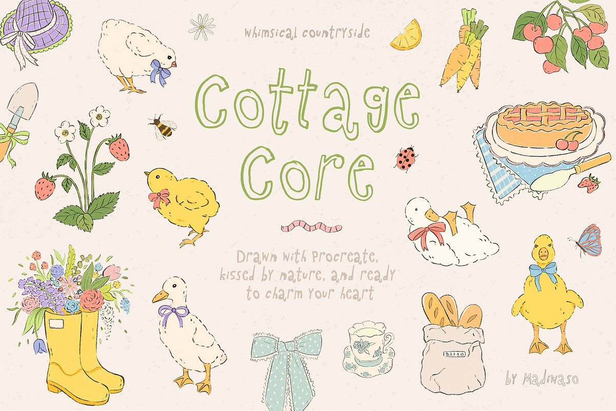 Cottagecore - Whimsy Summer clipart, a Decorative Illustration by Madiwaso (Photo 1 of 9)