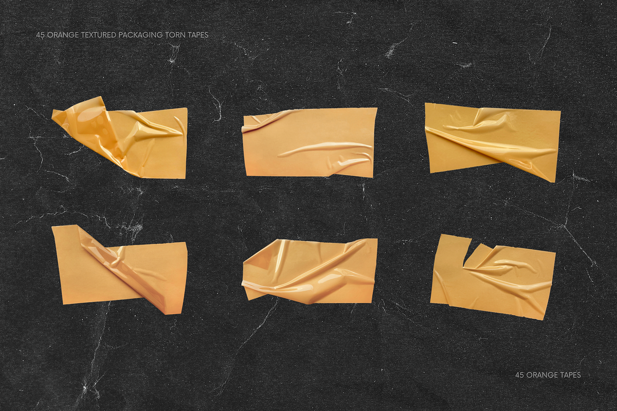 Orange Textured Packaging Torn Tapes, a Texture Graphic by Ksuview (Photo 4 of 12)