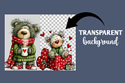 Valentine Teddy bear clipart, an Illustration by Designworld (Thumbnail 2 of 6)