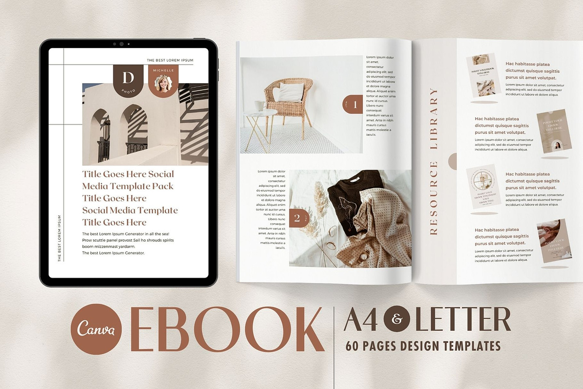 eBook PDF Templates Canva Shadow, a Magazine Template by Keikoya (Photo 1 of 18)