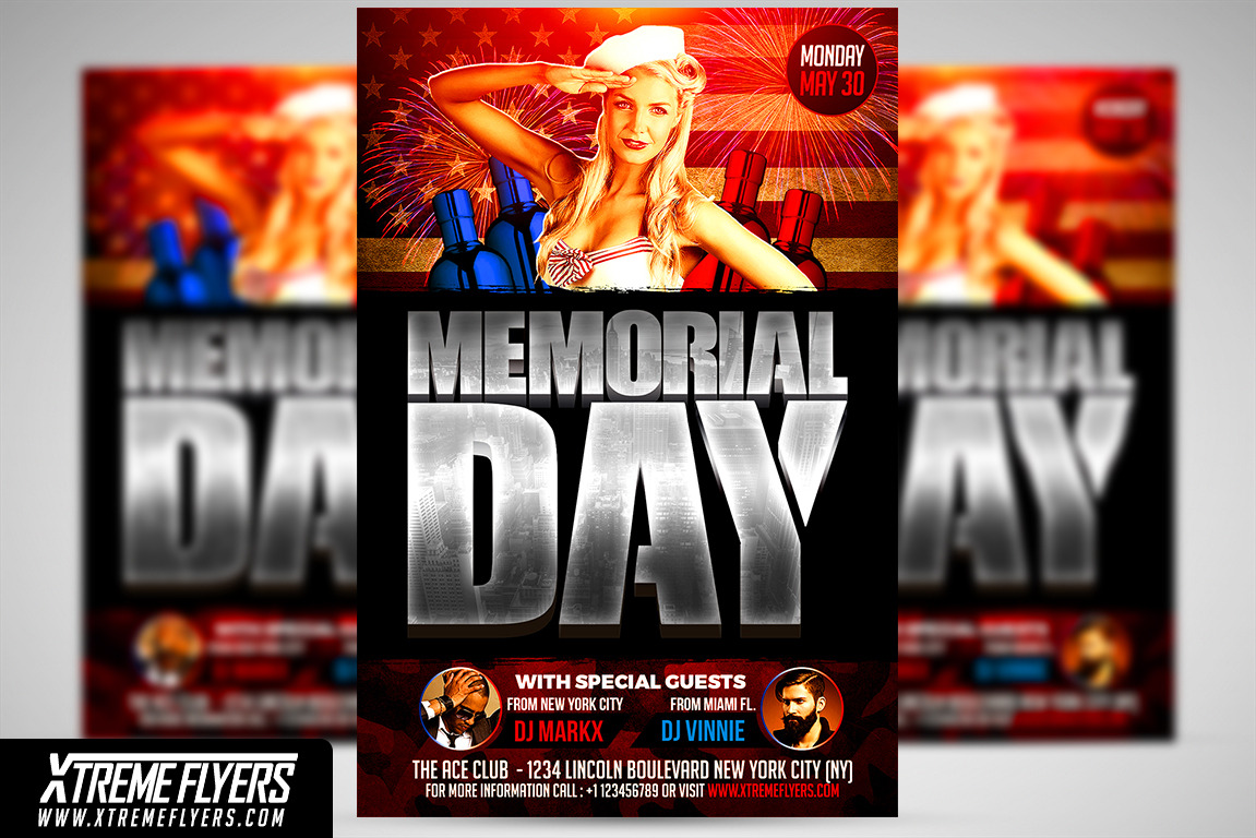 Memorial Day Flyer Template, a Flyer Template by XtremeFlyers