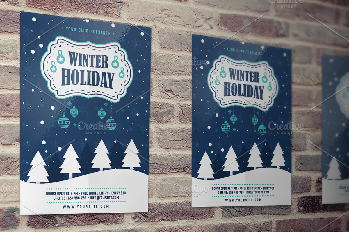 Winter Holiday Flyer, a Card Template by Rafoz (Photo 3 of 3)