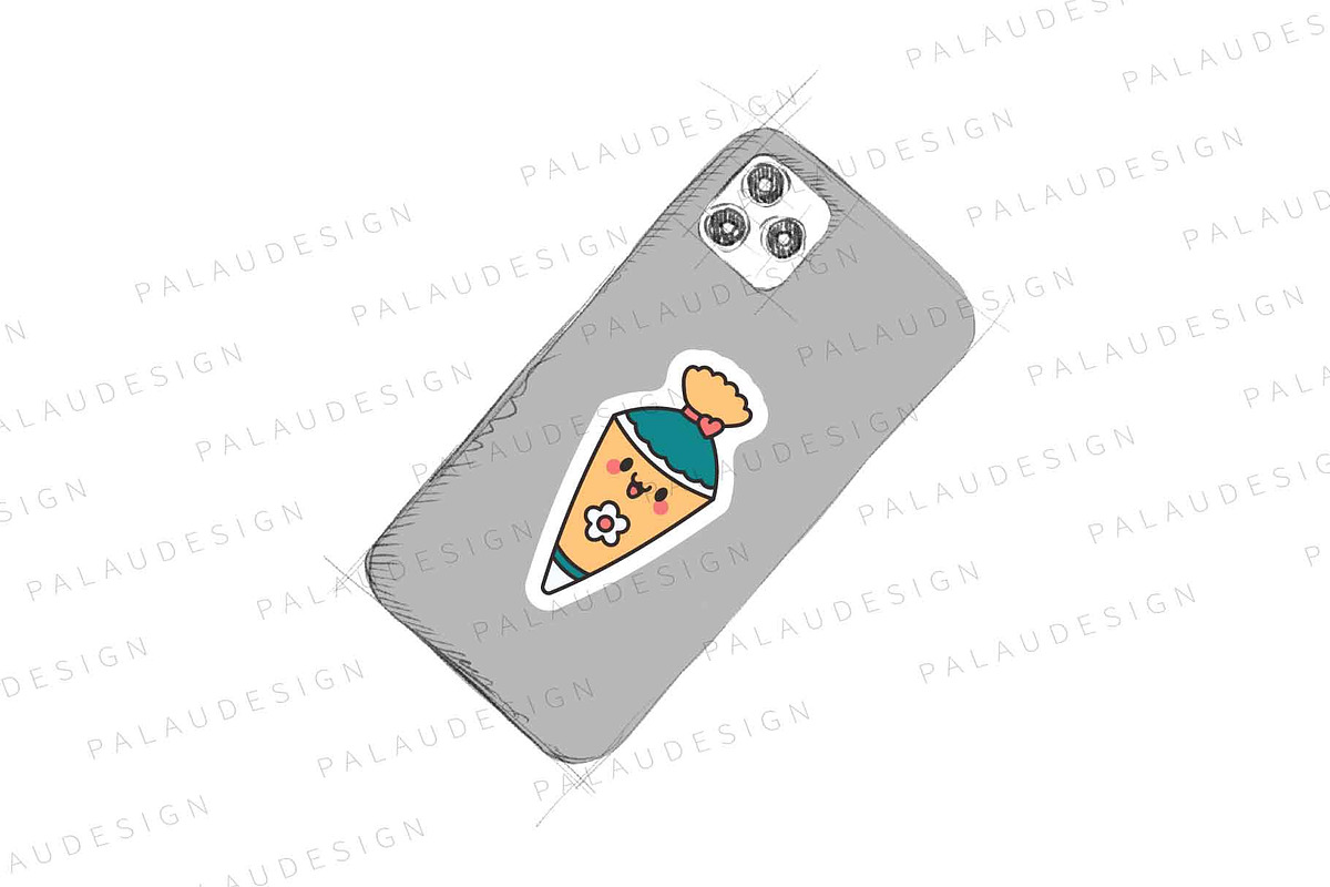 Cute Kawaii School Cones Characters, an Education Illustration by Palau (Photo 5 of 12)