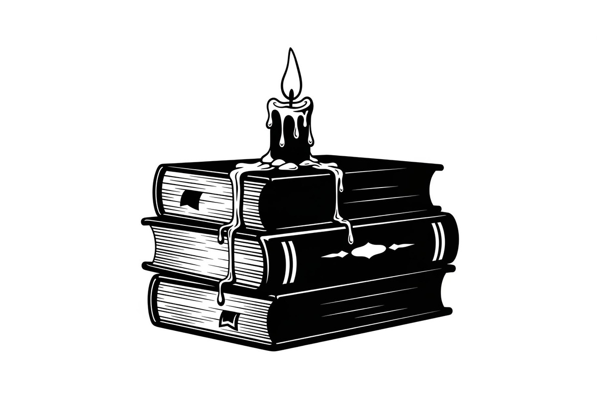 Vintage Book Stack Candle Bundle, an Illustration by jahid234 (Photo 13 of 31)