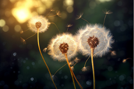 Delicate Dandelion plant. Generate, a Nature Photo by Ylivdesign