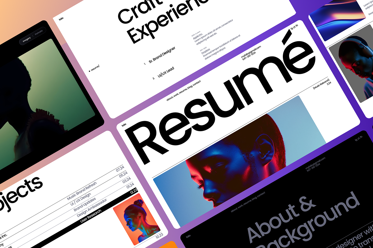 Designer Resume & Portfolio, a Presentation Template by BrandKit (Photo 3 of 5)