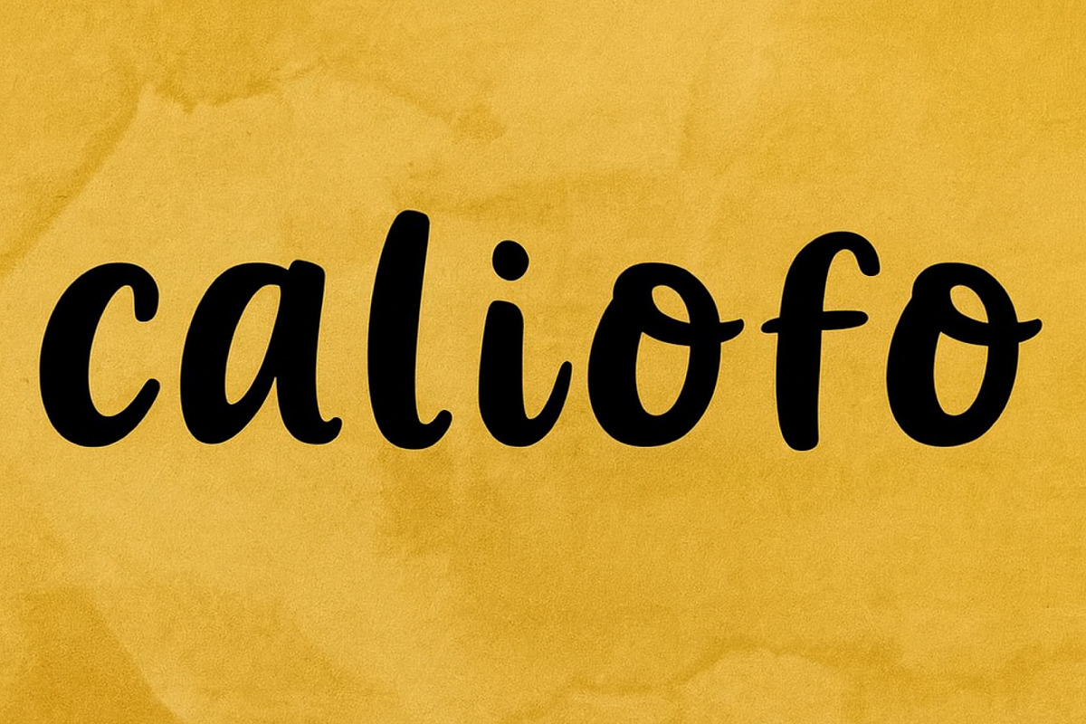 Caliofo – Bold Cursive Script Font, a Handwritten Font by RAHMAT (Photo 3 of 3)
