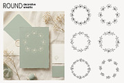 Magnolia Wedding Frames & Clipart, a Decorative Illustration by moja doodle (Thumbnail 4 of 9)