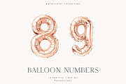 Rose Gold Balloon Numbers, a Decorative Illustration by PeDe Designs (Thumbnail 6 of 7)