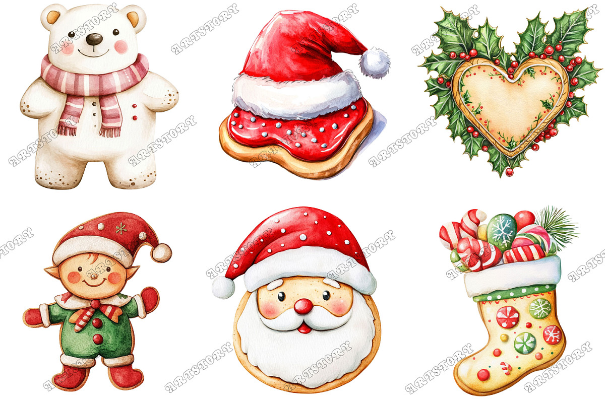 Christmas Sugar Cookie Clipart, an Illustration by designcity5 (Photo 3 of 5)