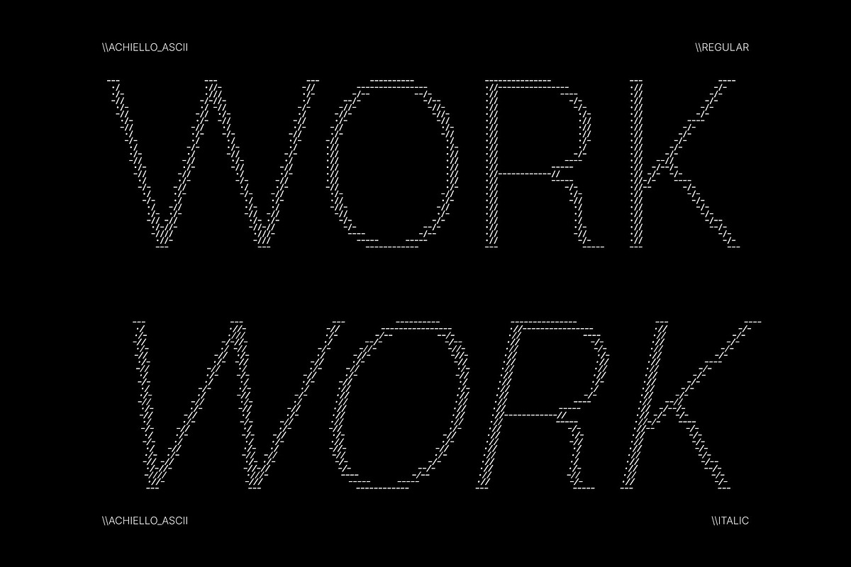 Achiello Ascii, a Sans Serif Font by Craft Supply Co. (Photo 3 of 8)