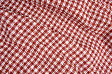 Red and white picnic blanket containing background, blanket, and checkered, an Abstract Photo by Andy Dean Photography