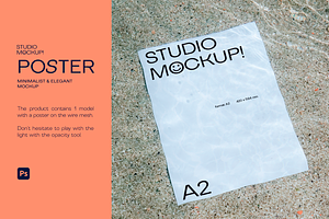 A4 POSTER MOCKUP UNDER THE WATER