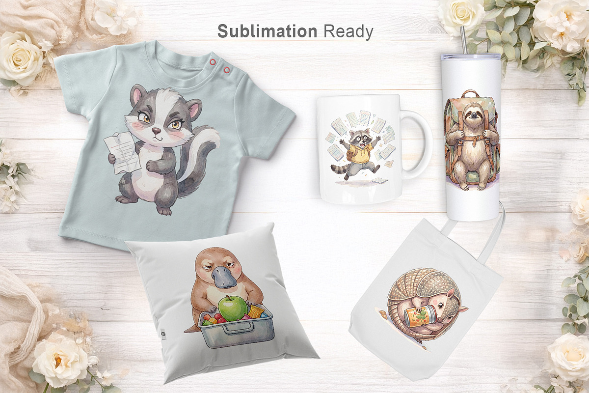 Grumpy School Animal Sublimation, an Illustration by Artnoy (Photo 6 of 8)