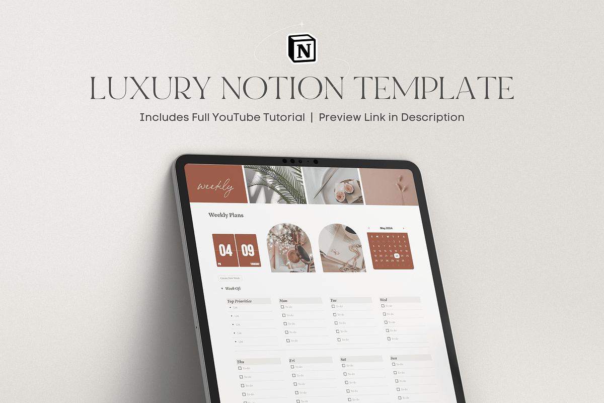 Notion Life Planner, a Websites & App Template by Asha Glenn Design Studio (Photo 1 of 12)