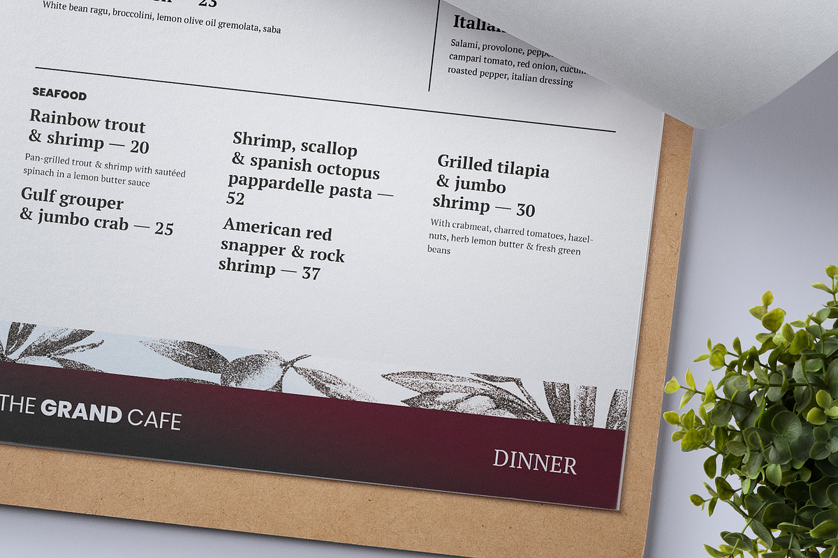 Restaurant Menu Template, a Brochure Template by BigWeek (Photo 3 of 4)