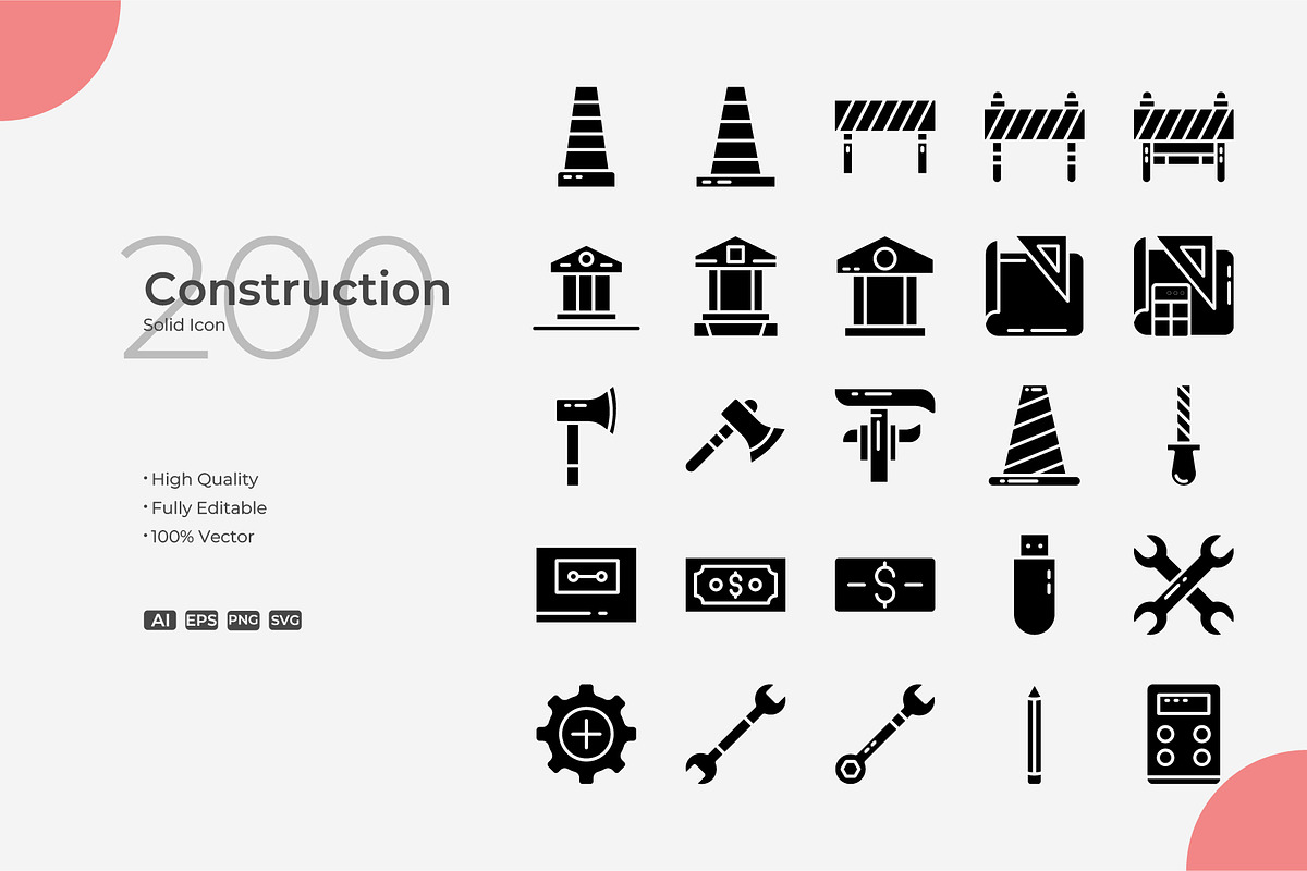 Construction Solid Icons, a Solid Icon by Bloodline