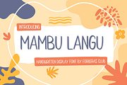 Mambu Langu | Handwritten Font, a Serif Font by Forberas Club (Thumbnail 1 of 7)
