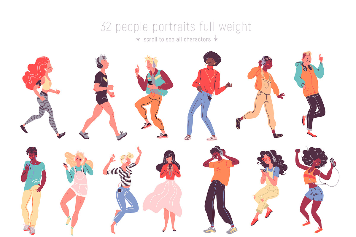 people with smartphones, a Person Illustration by Funnystore (Photo 2 of 5)