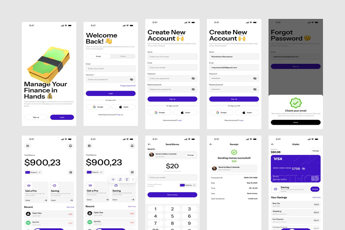 Doney - E-wallet Mobile App UI KIT, an UI Kit Template by Lumina_ui_ux202 (Photo 5 of 7)