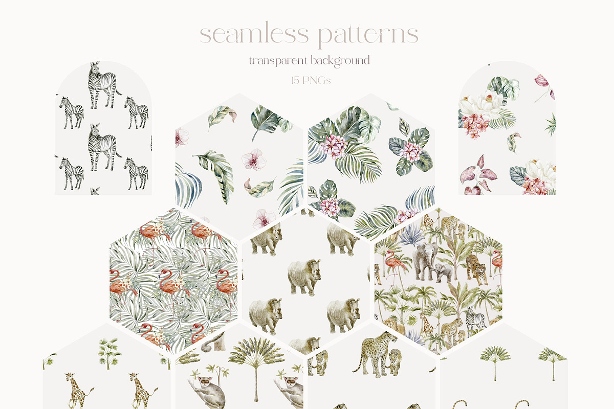 Animal Babies & Parents. Safari., an Animal Illustration by Designwork (Photo 11 of 16)