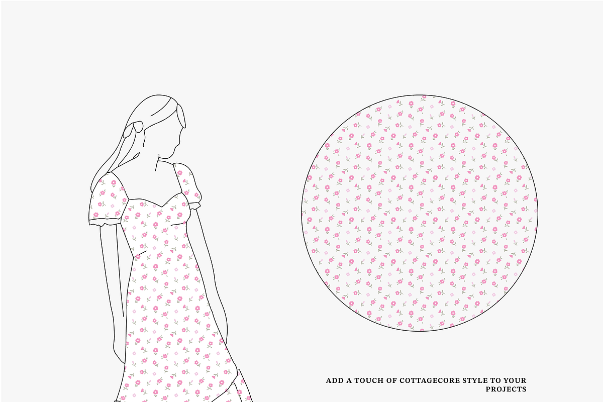 Cottagecore floral patterns pack, an Illustration by nathalieclaire (Photo 8 of 13)