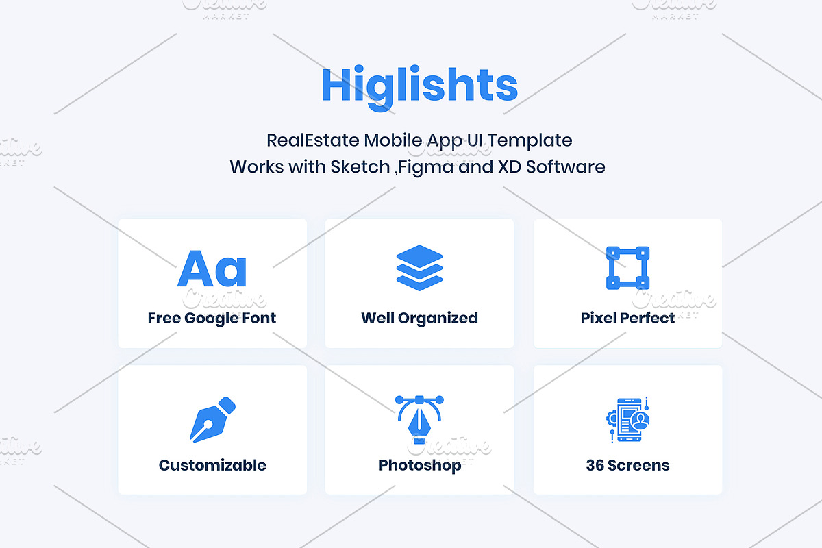 Real Estate Mobile App UI Template preview 2