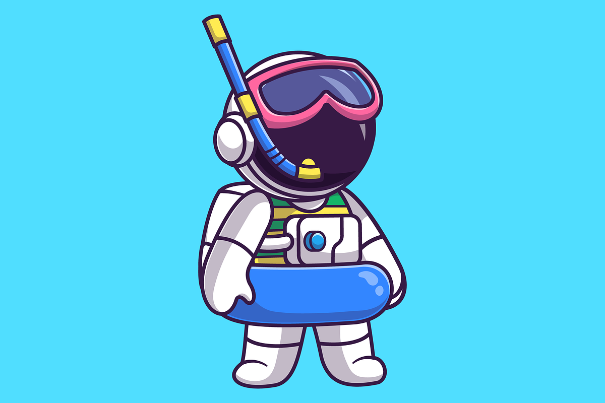 Cute Astronaut Snorkeling, a Sport Illustration by Catalyst Labs (Photo 1 of 3)