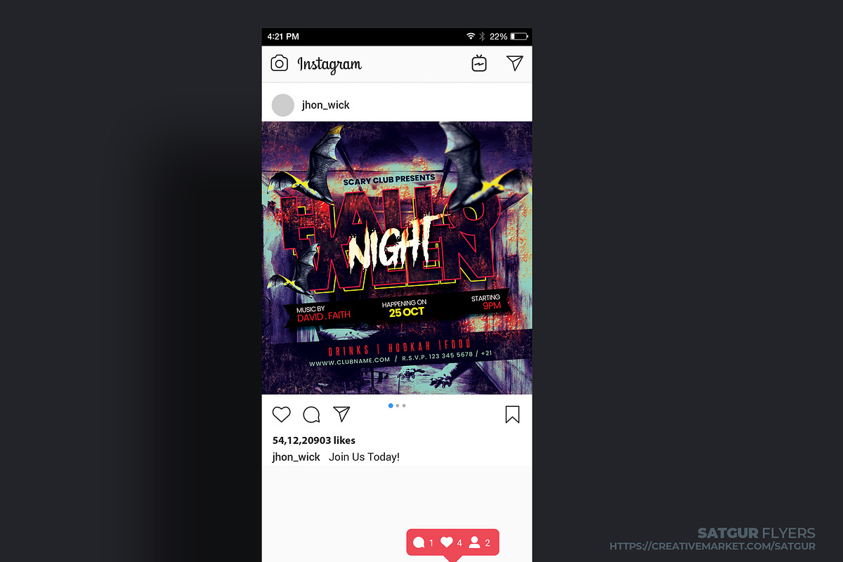 Halloween Party Flyer - PSD, a Flyer Template by Satgur Graphic Design (Photo 3 of 5)