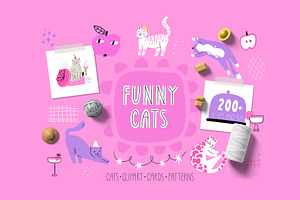FUNNY CATS: birthday clipart cards
