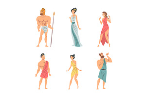 Greeks or Hellenes People Character, a Person Illustration by TopVectors