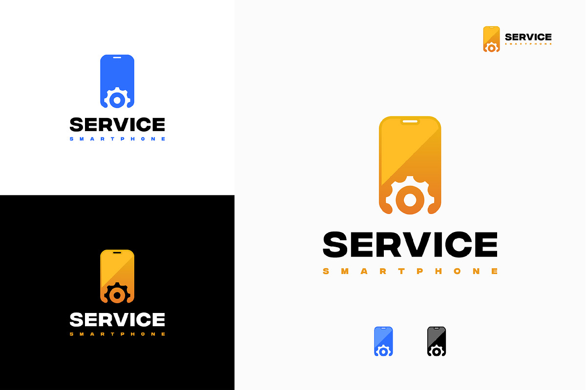 Set of Phone Shop logo designs, a Branding & Logo Template by Lucky Creative (Photo 2 of 5)