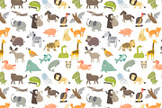 Animals vector set + pattern, a Pattern Graphic by KVIO (Thumbnail 2 of 6)