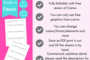 Financial Budget Planner Templates