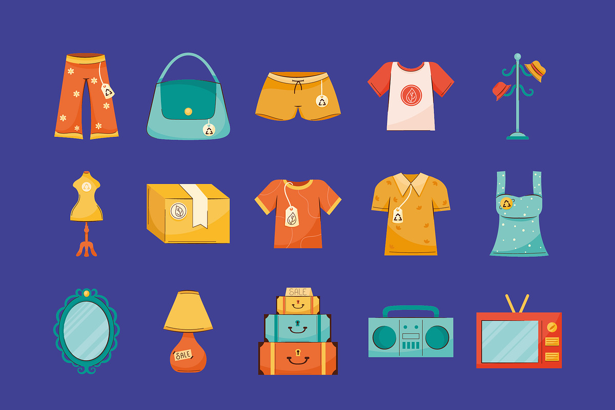 Flea Market Illustration Set